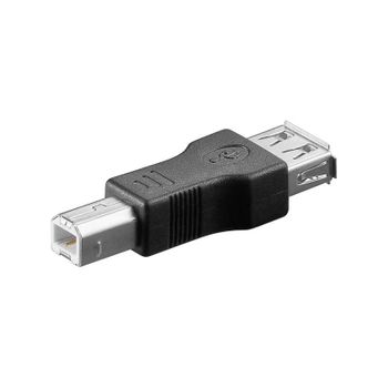 Goobay Adaptador USB A a USB B Hembra /Macho Negro