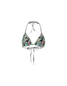 Sujetador bikini Pieces Pcbaomi Triangle Bc Mujer Hawaiian Tropical