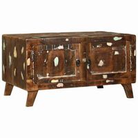 mesa de cafe multicolor madera solida recuperada vidaxl