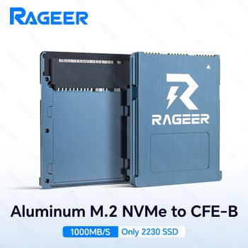 RAGEER 2230 M.2 NVMe SSD a CFExpress tipo B adaptador de aluminio tarjeta de expansión CFexpress para CANON R3/R5C y NIKON Z6/Z7/Z8/Z9/D6