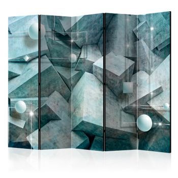 Biombo - Concrete Cubes (green) Ii (225x172 Cm)