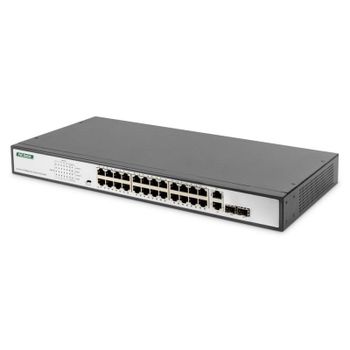 Conmutador PoE Digitus Fast Ethernet 24 Puertos 370W