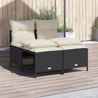 juego de sofas jardin 4 uds  mueble jardin mesa y sillas con cojines ratan sintetico negro cfw15271