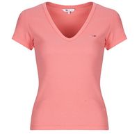 tommy jeans camiseta tjw slim essential rib v ss para mujer
