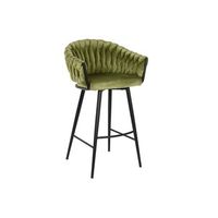 taburete poliester metal 53x58x101 verde