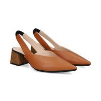 lodi zapatos de tacon medio mujer - marron talla 41