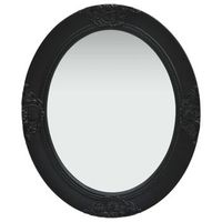 espejo de paredespejo de bano estilo barroco negro 50x60 cm cfw111134