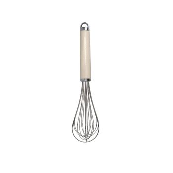 Batidor de varillas manual de acero inoxidable, crema