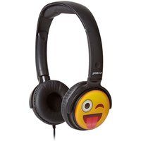gv-emj11 earmojirs cheeky face kids headphones - black black