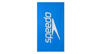 Toalla con logotipo speedo azul   blanca