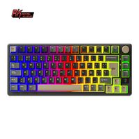 teclado mecanico rk royal kludge m75 con junta 24g inalambricobluetoothusb 75 rgb teclado para juegos intercambiable en caliente con pantalla