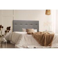 cabecero cama sevilla tapizado tejido antimanchas gris 135x70cm