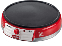 crepera - ariete party time 1000 w antiadherente placa de 33 cm termostato regulable rojo