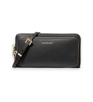 Michael Kors para mujer. 32F5GJ6C7L Bandolera Jet Set grande negro (OSFA), Casual, Piel