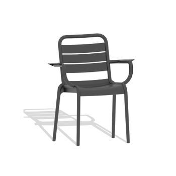 Silla De Plástico Apto Para Exterior 69x61x83cm - Negro