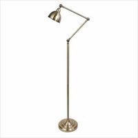 lampara de pie para lectura metalica retro industrial clasica e27 acabado bronce