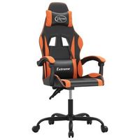 silla gaming cuero sintetico negro y naranja vidaxl