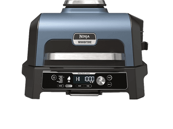 Barbacoa - Ninja Woodfire PRO Connect XL OG901EU, 1700 W, De 40°C a 260°C, WiFi, Bluetooth, Azul
