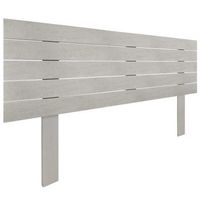 cabecero de madera reciclada dm estilo palet horizontal con patas 150x115cm camas 150 - gris tribal