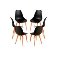 pack 6 sillas kelen de polipropileno 824753 cm - negro