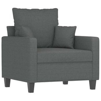 Sillón De Tela Gris Oscuro 60 Cm