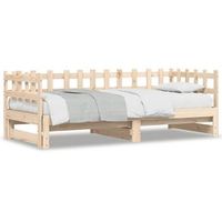 sofa cama extraible madera maciza de pino 2x90x200 cm vidaxl