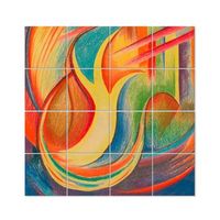legendarte - panel decorativo multiple extasis - karl wiener cm 200x200 16 paneles