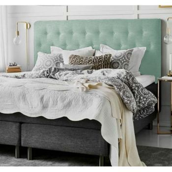Cabecero De Cama Tapizado Antimanchas Paris 200*70 Verde Agua