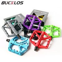 bucklos pedal de bicicleta plataforma de pedal ultraligera para bicicleta de montana de carretera rodamientos sellados de nailon antideslizantes pedales planos pieza de bicicleta mtb