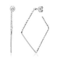 de aros cuadradas de plata 925