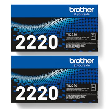 Original Multipack Brother HL-2270DW Printer Toner Cartridges (2 Pack) -TN2220