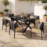 conjunto de jardin-sofa de exterior-hierro-flieks-negro