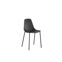 frida - silla polipropileno negra 4 piezas
