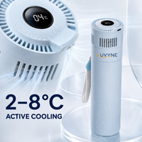 enfriador de insulina portatil 2-8  refrigerador de medicamentos usb-c para viajes vaso enfriador de medicamentos con pantalla digital