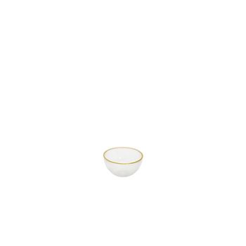 Bol en vidrio bordes dorados 9x9x3cm