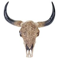 trofeo de cabeza de toro longhorn calavera decorativa 65cm decoracion de pared para interiores y exteriores trofeo 040002851