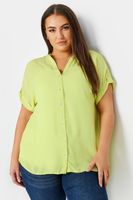yours camisa verde lima manga corta mujer curvy y tallas grandes yours