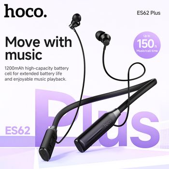 HOCO ES62 Plus banda para el cuello auriculares Bluetooth auriculares inalámbricos 150 horas de uso deportes correr sonidos de alta fidelidad soporte reproducción de tarjeta TF