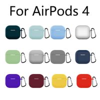 funda de silicona para auriculares inalambricos airpods 4 4 generacion 5 generacion 2026 2024 para airpods 5 air pods 4 funda de tpu suave con gancho