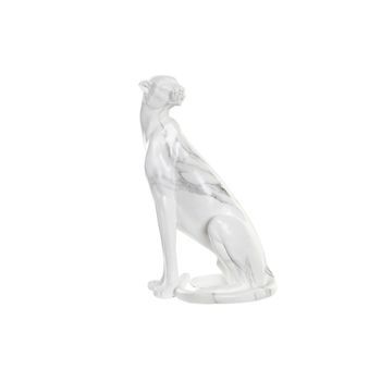 Figura Resina 25x18x41 Leopardo Simil Marmol