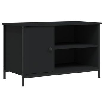 Mueble Para Tv Madera Contrachapada Negro 80x40x50 Cm Vidaxl