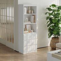 estanteria de pie les 180x60x35 cm - blanco encasa