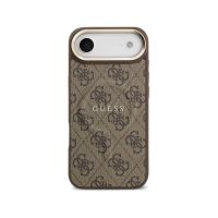 guess funda para iphone air r carcasa de polipiel marron con magsafe y logo clasico diseno elegante y ajuste preciso