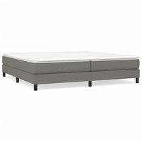 cama tapizada 203x200x25 cm tejido 100  poliester contrachapado y madera tratada - gris