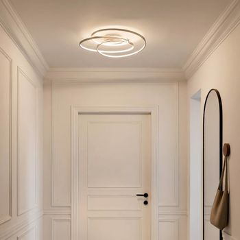 Lámpara de techo led de metal gris