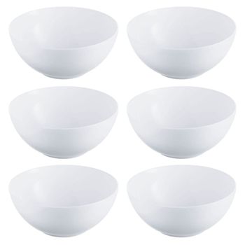 Set 6 boles vidrio opal blancos 18 cm