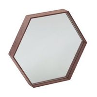 espejo pared hexagonal nogal angel cerda 3039 46x46x6