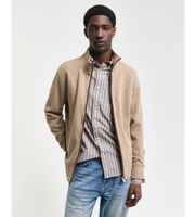 gant para hombre 2028042 cardigan sacker rib con cremallera beige xxl casual algodon
