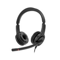 axtel auriculares con microfono y control de volumen negro