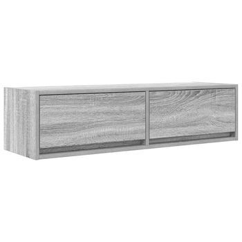 Gabinete De Tv Con Cajón Gris Sonoma 100 X 31 X 25.5 Cm